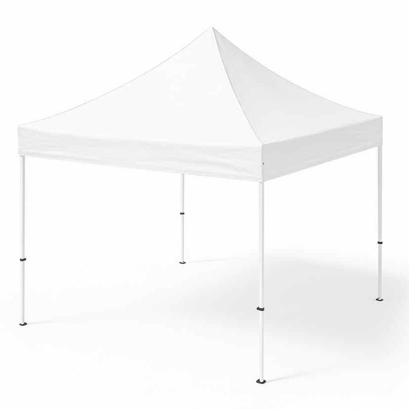 Front angled studio view of the 10x10 Pop-Up Canopy Tent on white background showing full frame and canopy top.