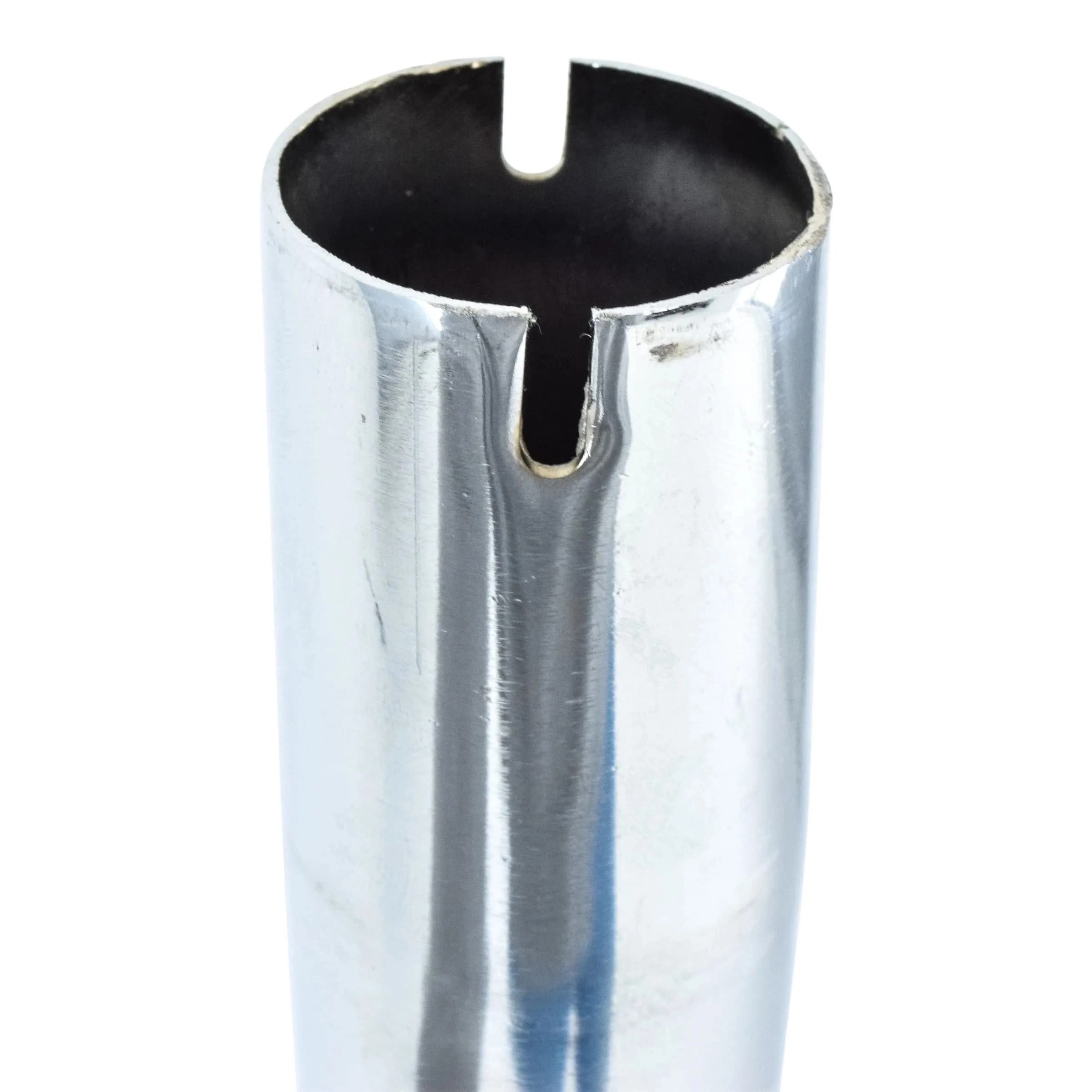 Close view of the rod tip connection point on the 24-inch cocktail table showing assembly detail.