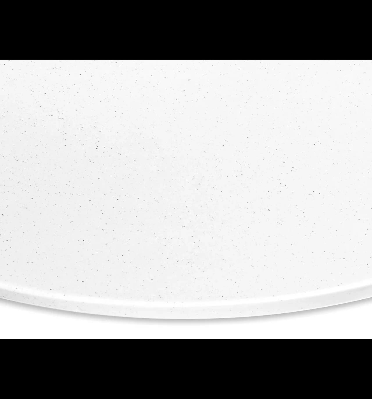 Top view of the 72-inch white plastic round folding table showing the smooth white HDPE surface.