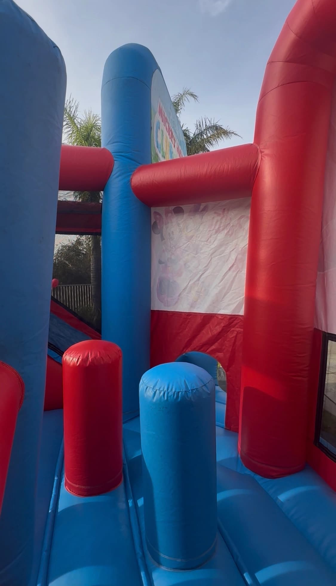 Alternate interior angle of the Disney Mickey Mouse 5-in-1 combo showing obstacle posts.