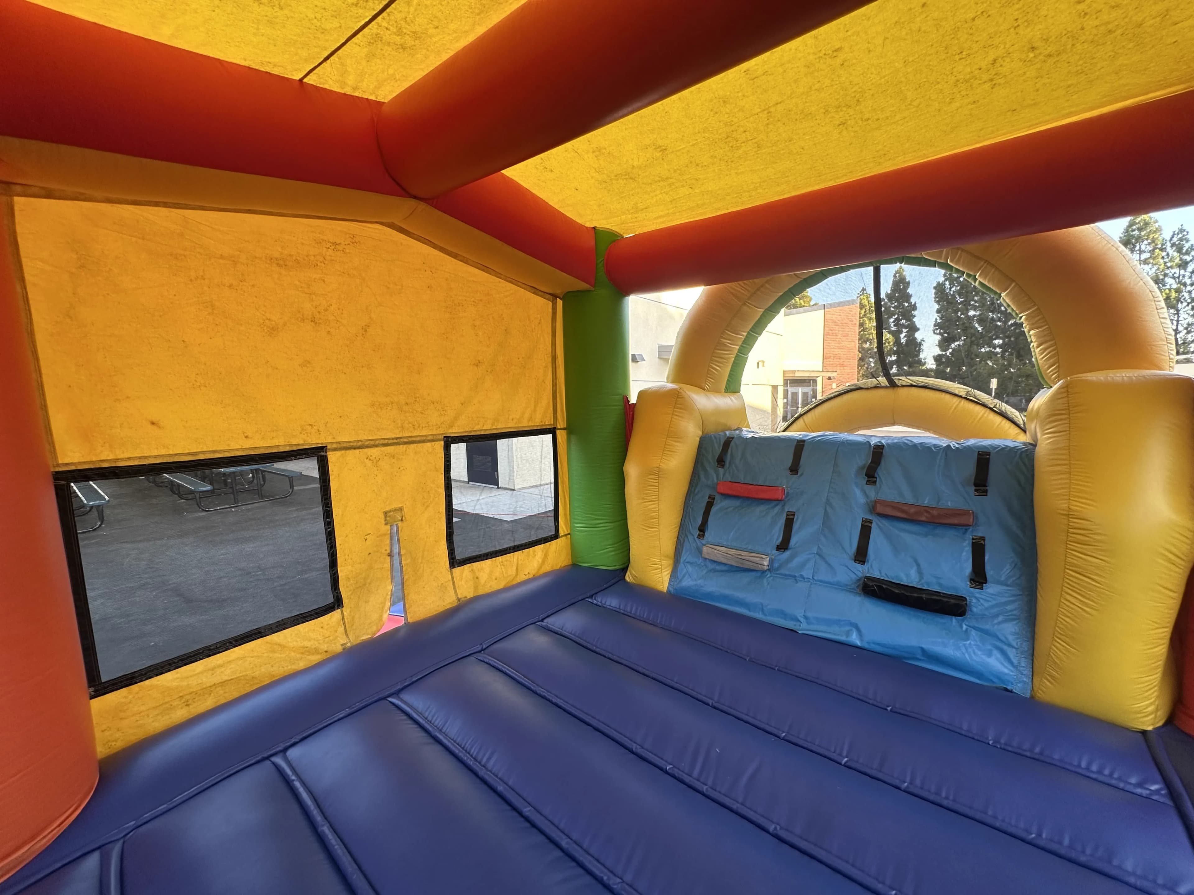 Second interior room view of the Super 6 in 2 Fun Run Obstacle Combo showing a different angle of the enclosed play area.